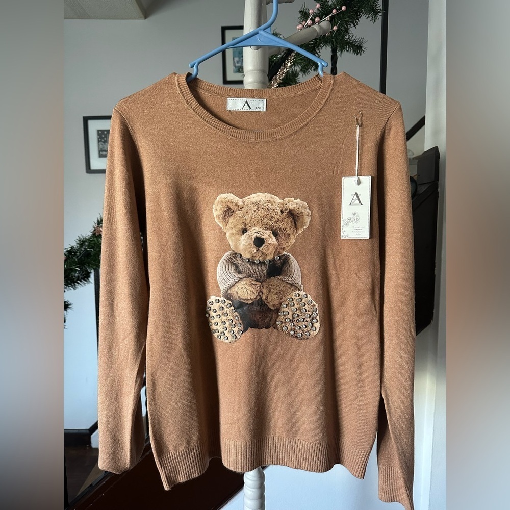NWT Teddy Bear Sweater - Picture 3 of 6